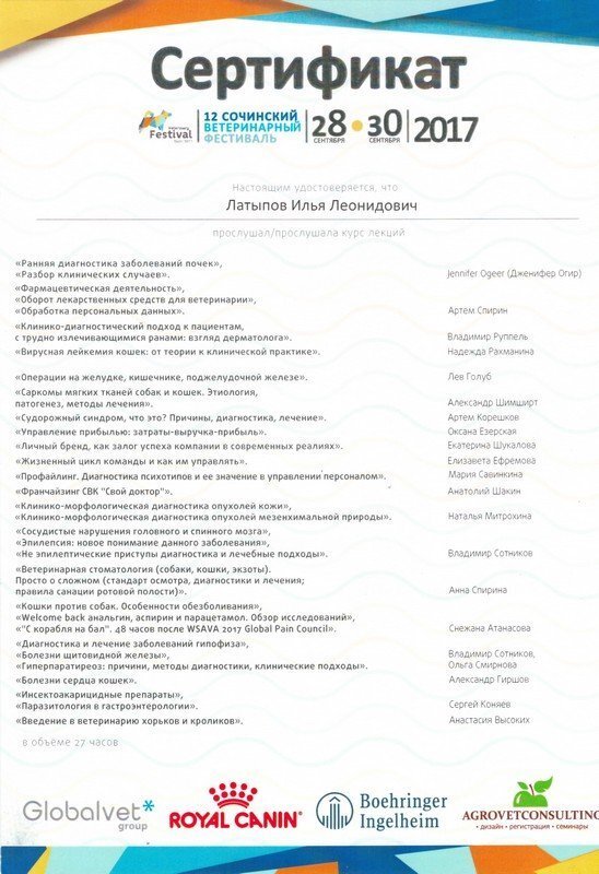 Документ или сертификат