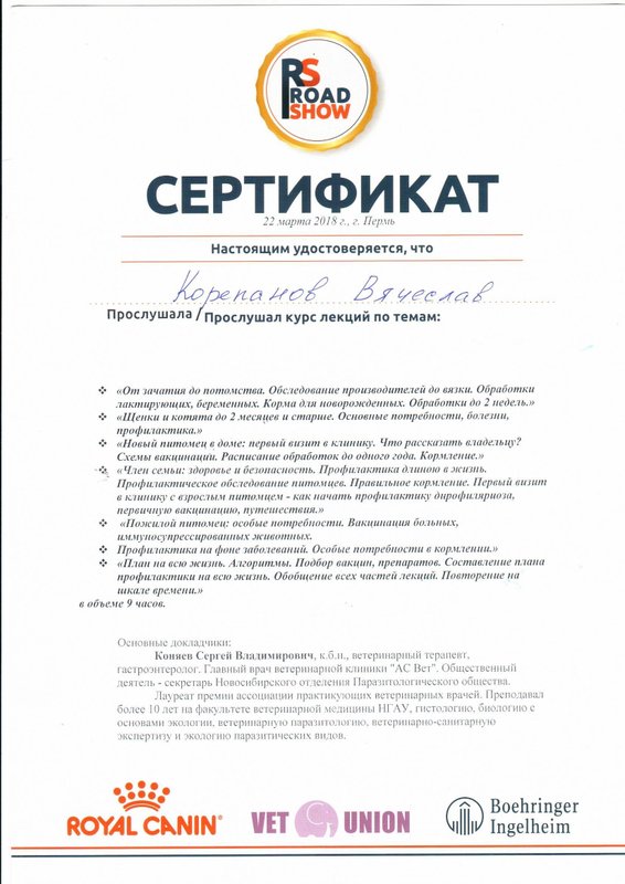 Документ или сертификат
