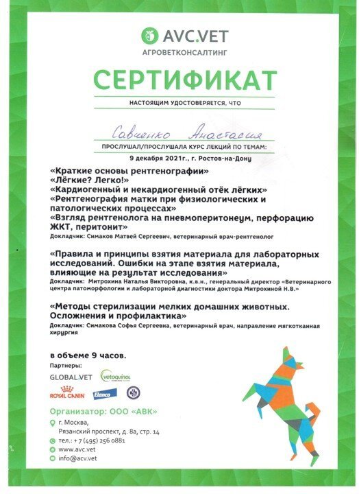 Документ или сертификат