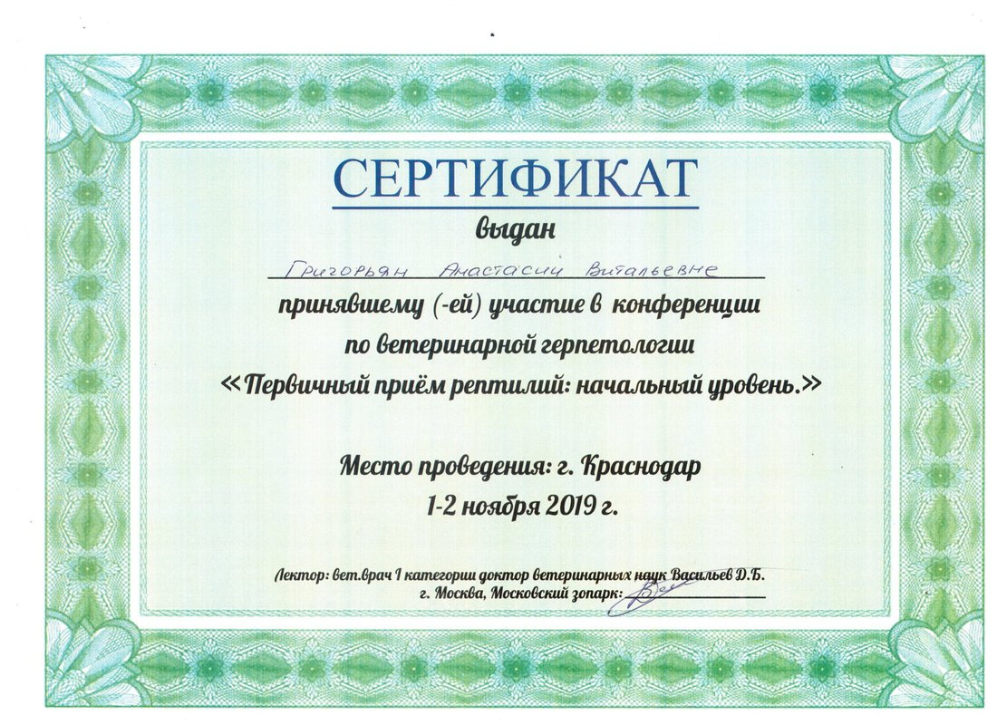 Документ или сертификат