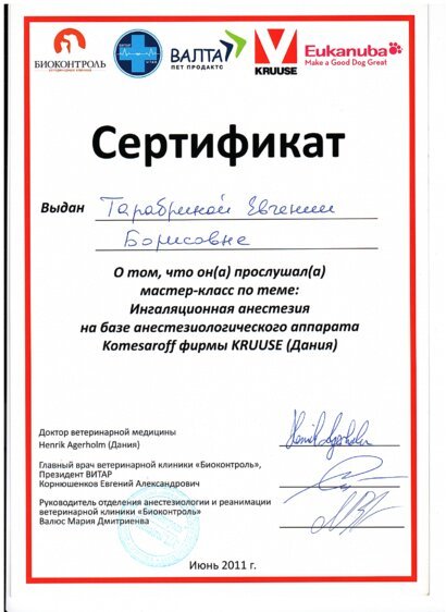 Документ или сертификат