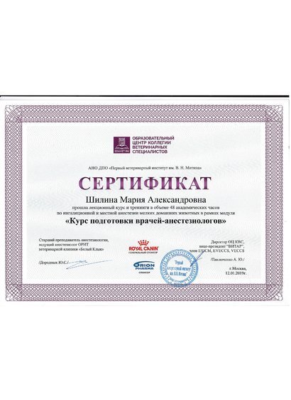 Документ или сертификат