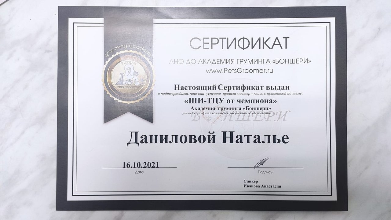 Документ или сертификат