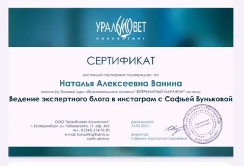 Документ или сертификат
