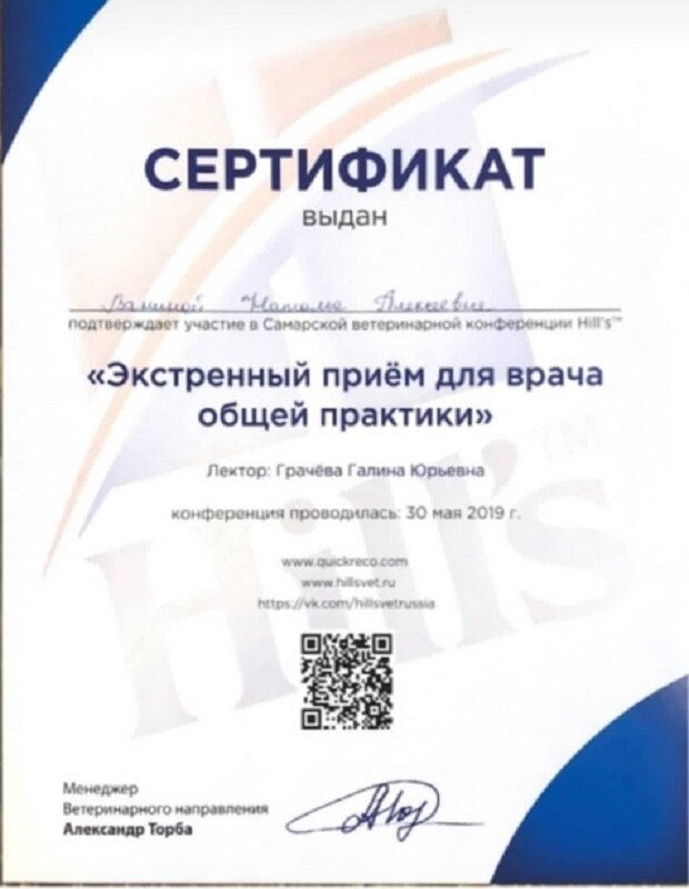 Документ или сертификат