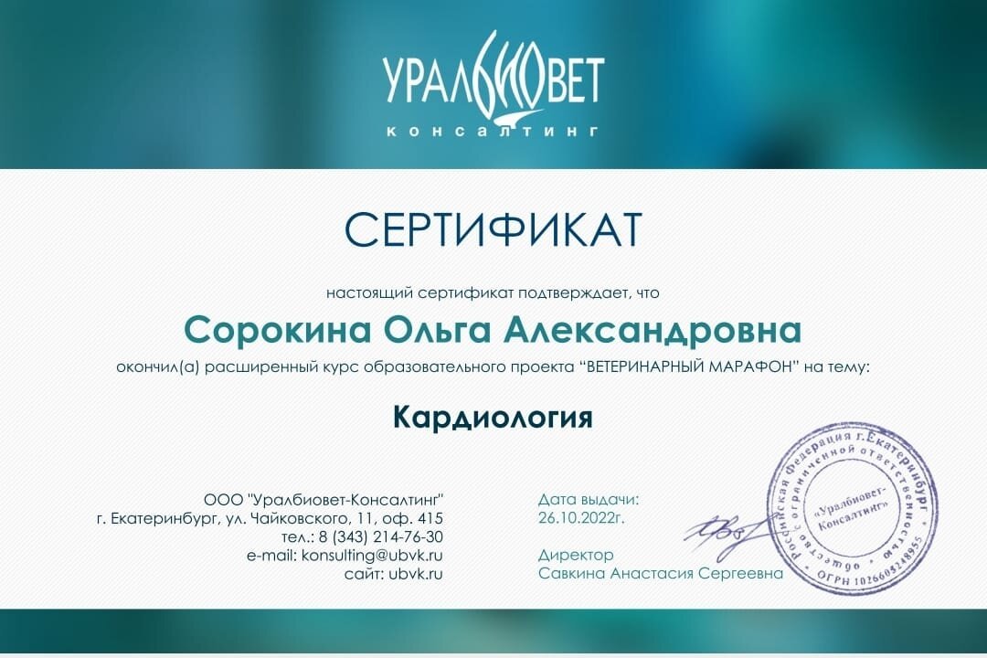 Документ или сертификат