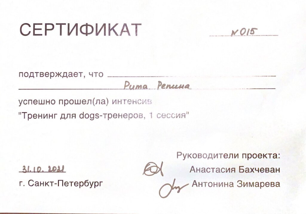 Документ или сертификат