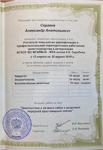 Документ или сертификат