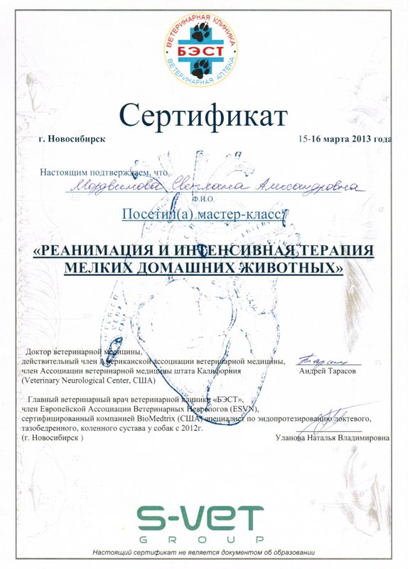 Документ или сертификат