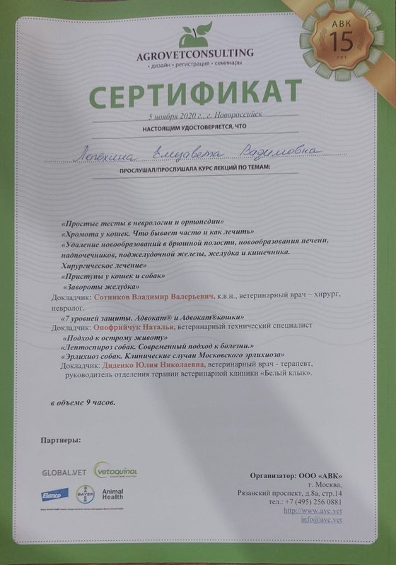 Документ или сертификат