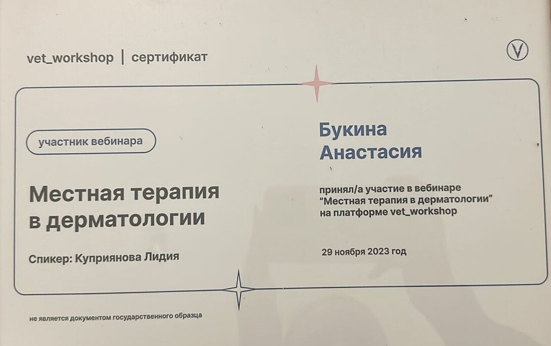 Документ или сертификат