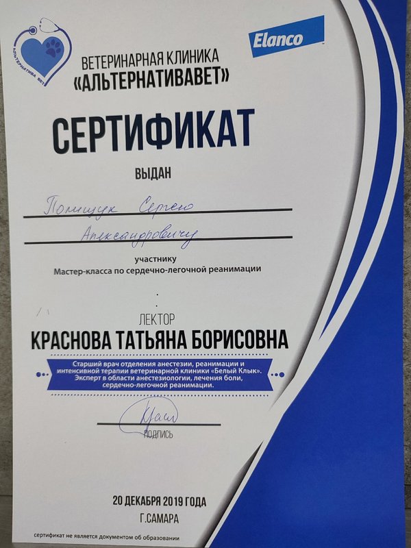 Документ или сертификат