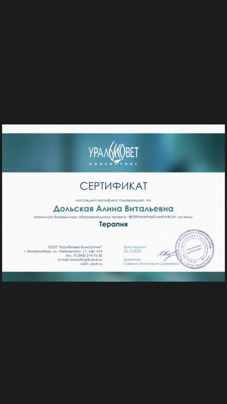 Документ или сертификат