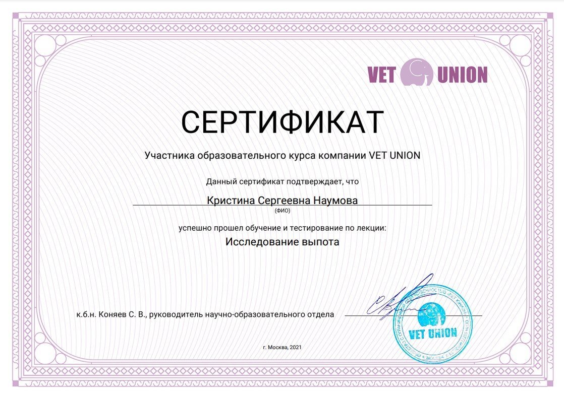 Документ или сертификат