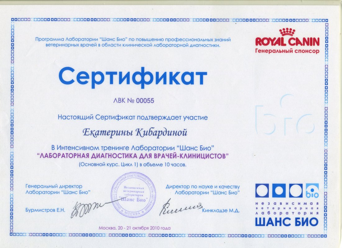 Документ или сертификат