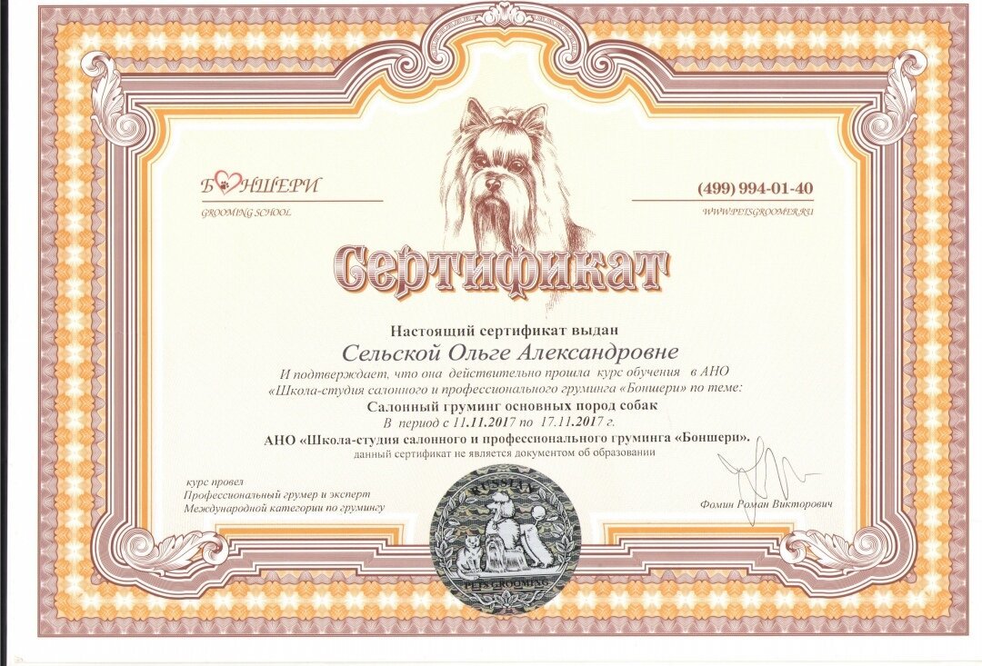 Документ или сертификат