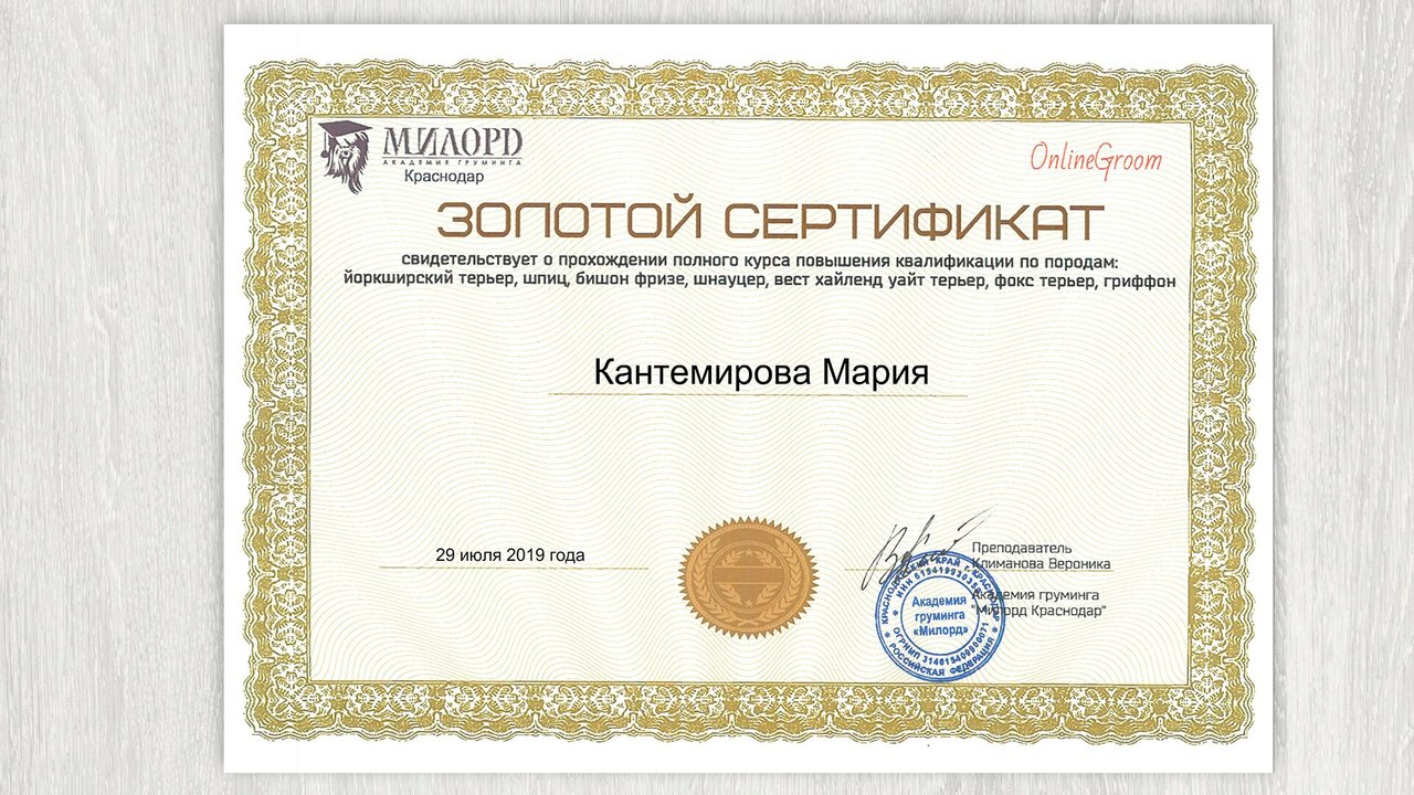 Документ или сертификат