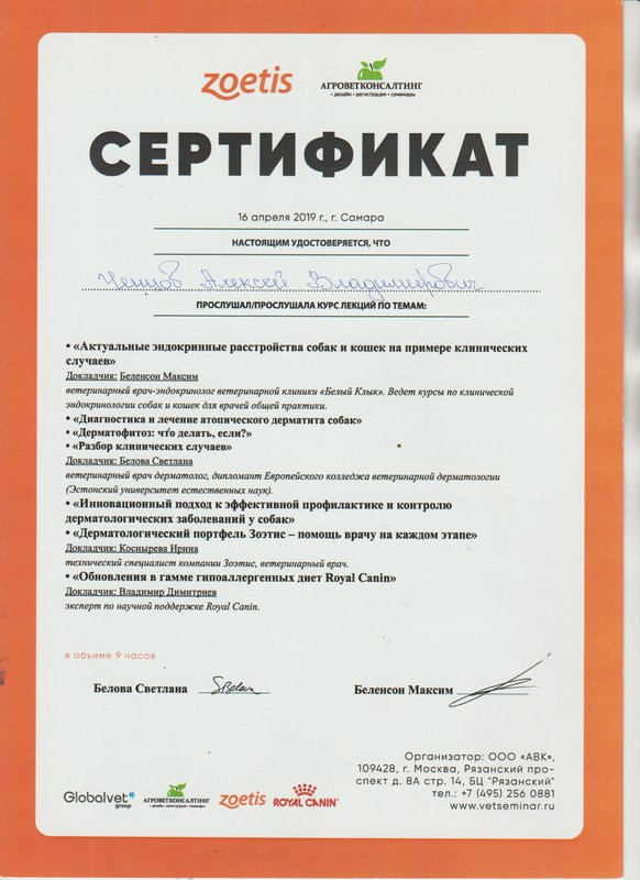 Документ или сертификат