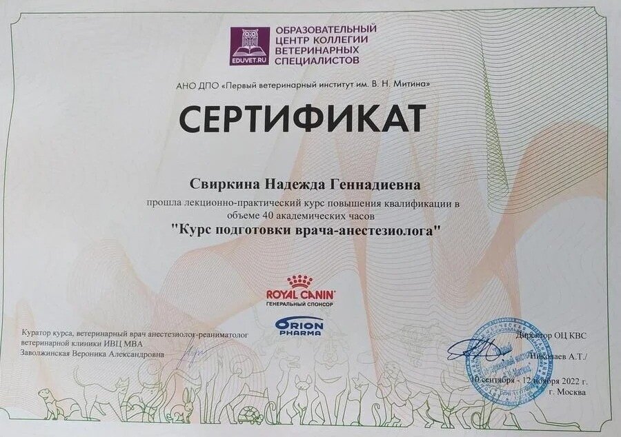 Документ или сертификат