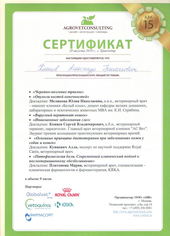 Документ или сертификат