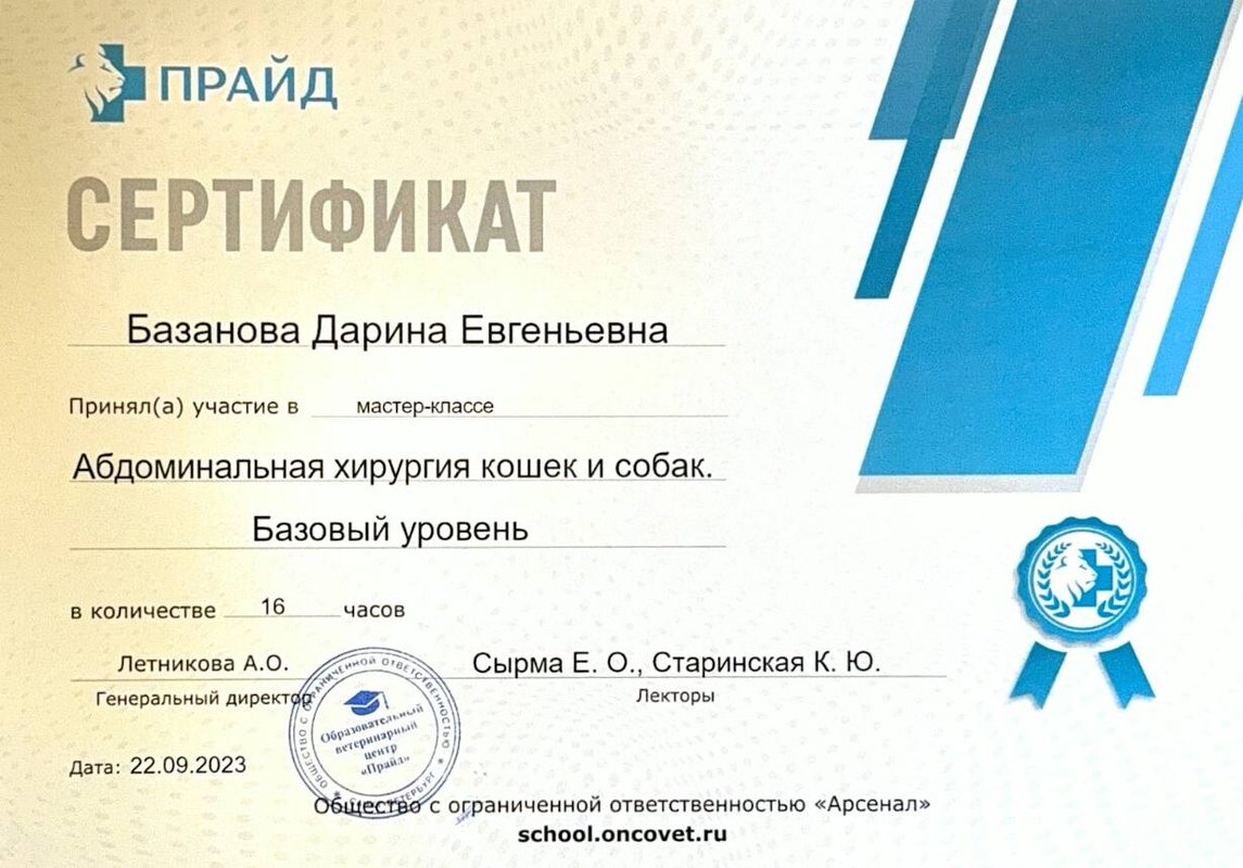 Документ или сертификат