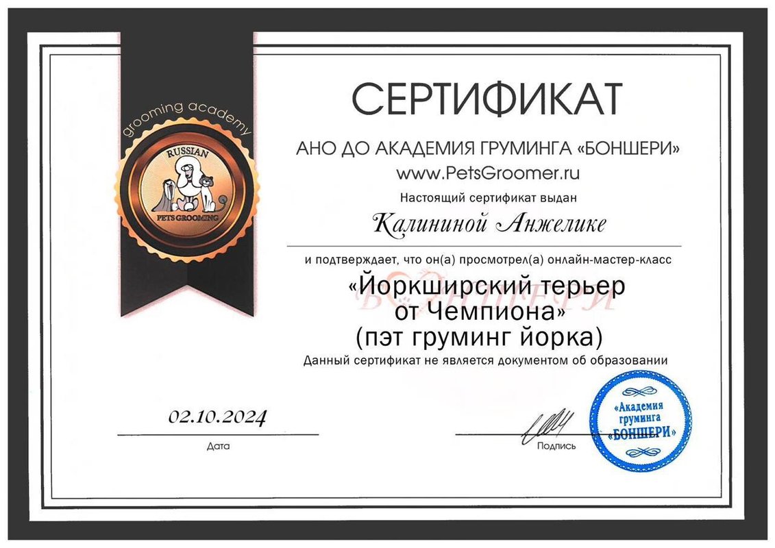 Документ или сертификат