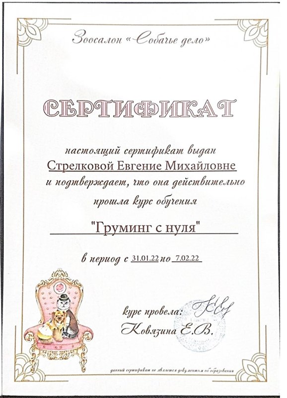 Документ или сертификат
