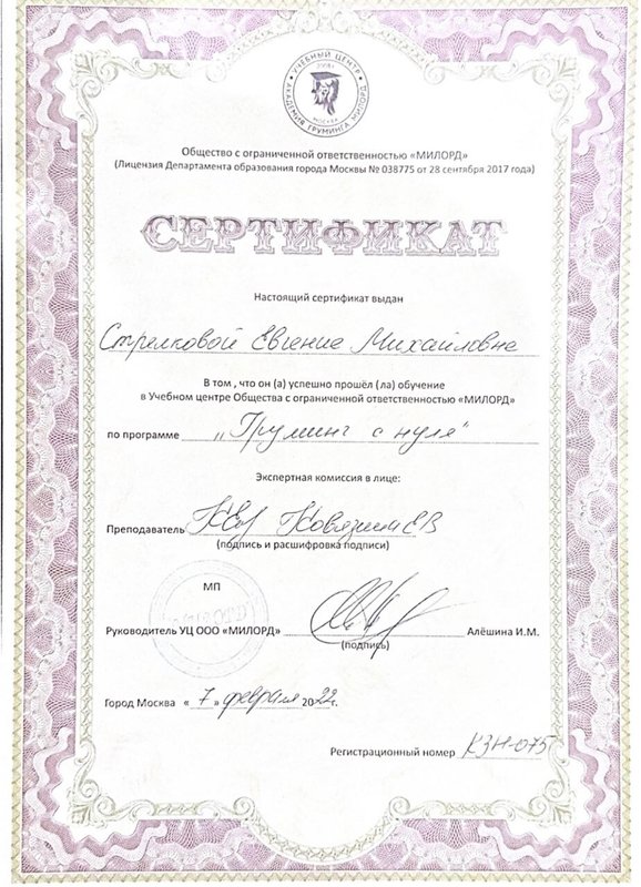 Документ или сертификат
