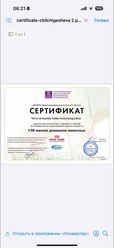 Документ или сертификат