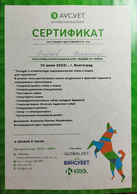 Документ или сертификат