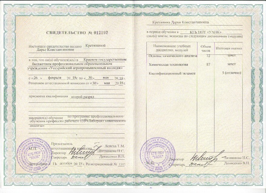 Документ или сертификат